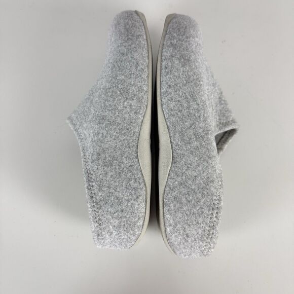 FitFlop Shuv Felt Clogs Slippers in Tiptoe Gray Slide Shoes - Picture 10 of 13